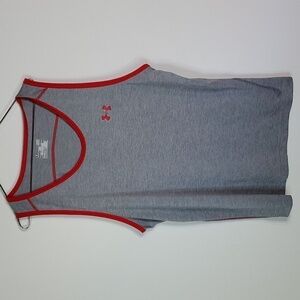 UNDER Armour large loose fit grey and red athletic jersey